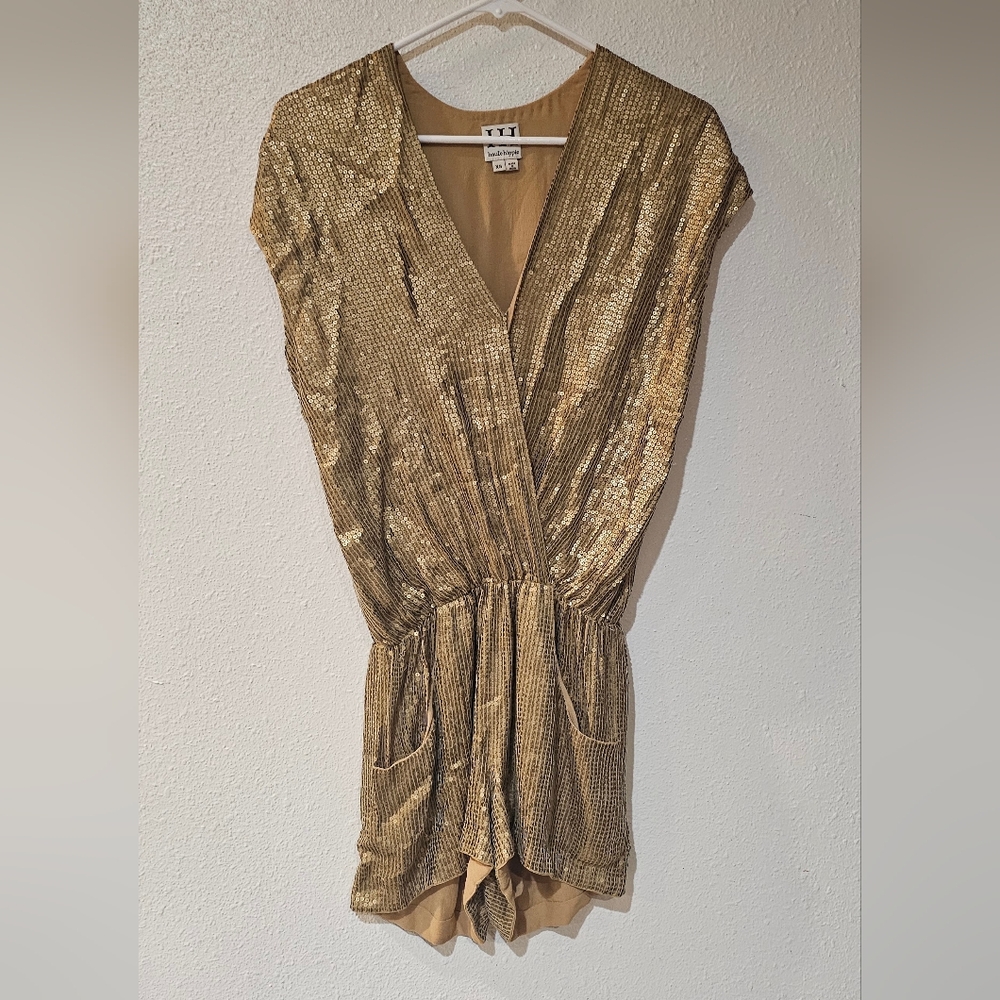 Haute Hippie Gold Romper